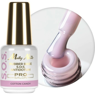 MOLLY Rubber Base S.O.S Antidotum Pro Salon Molly Cotton Candy 15g
