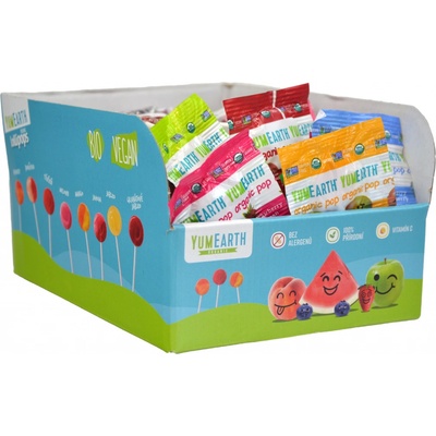YumEarth Ovocná lízátka box 100 ks 620 g