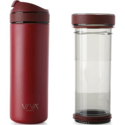 Viva Scandinavia Termohrnek s infuzérem RECHARGE ANYTIME 460 ml malinový