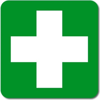 A-Z Reklama CZ Symbol První pomoci - zelený podklad - Samolepka – kód ET12INFOR1009