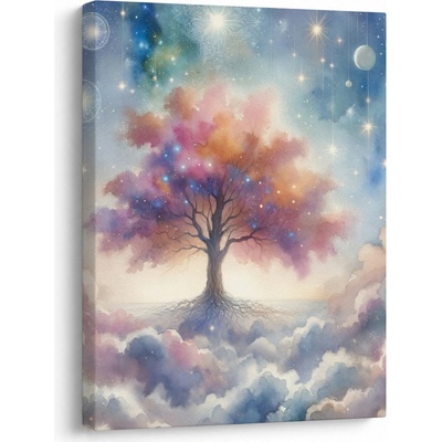 Obraz – Strom života v oblakoch, jednodielny 30x40 cm