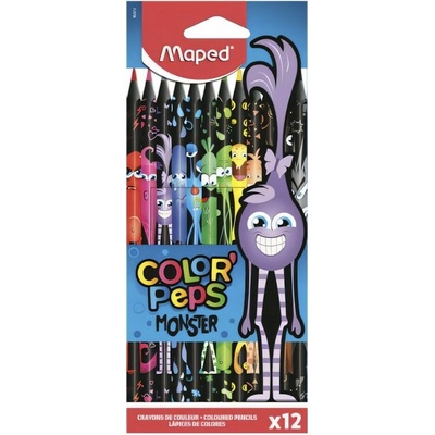 Maped Color Peps Monster trojuholníkové farebné ceruzky 12 kusov 862612