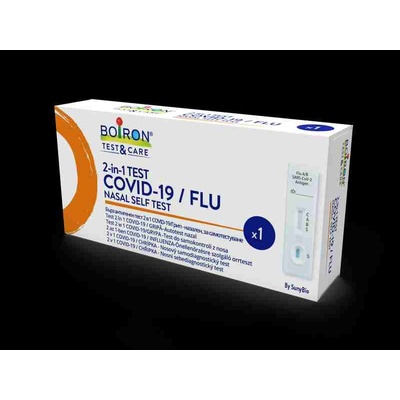 Boiron Test&Care 2-in-1 COVID-19/FLU nosový samodiagnostický test 1 ks