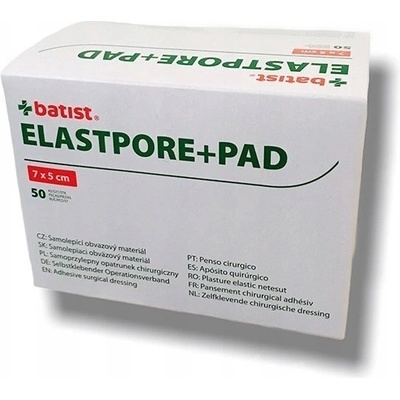 Jiaxing Fuluo Medical Supplies Co. Ltd Náplast Elastpore + PAD sterilní 7 x 5 cm 50 ks