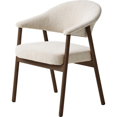 Unique Furniture Elk Krémově bílá s tmavou dubovou podnoží