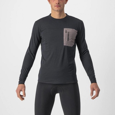 Castelli UNLIMITED Merino svetlá čierna