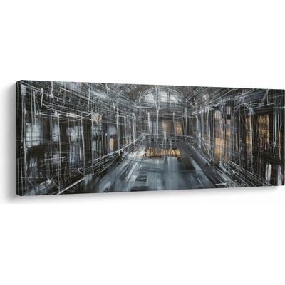Obraz interiéru staré budovy, jednodílný 145x58 cm