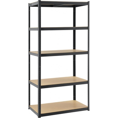 Juskys Úložný regál Basic 200 x 100 x 60 cm šedá