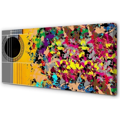 Obrazy na plátně Akustické kytary barvy 100x50 cm