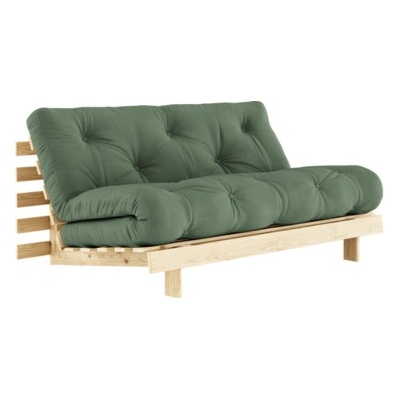 sofa Root by Karup bezbarvé + futon olive green 756