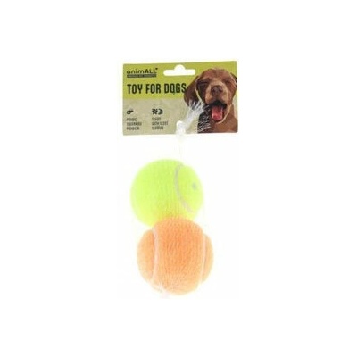 Animall Dog loptička tenisová vanilka a banán 6,5 cm 2 ks