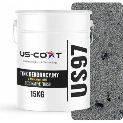 US-Coat DEKORATIVNÍ OMÍTKA ŠEDÁ S ČERNOU SLÍDOU MIKOVÁ D905 15kg PREMIUM