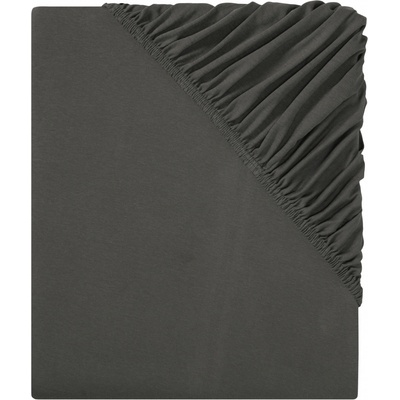 Livarno Home Žerzejové napínací prostěradlo 90-100x200 tmavě šedá
