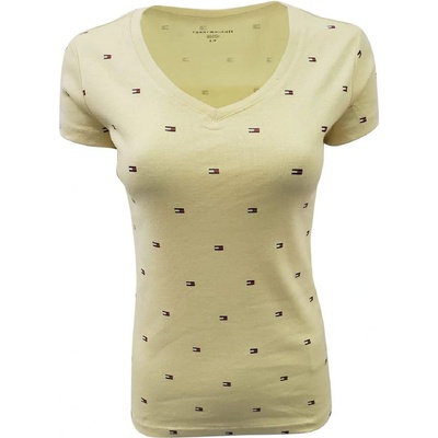 Tommy Hilfiger v-neck Tommy flag yellow