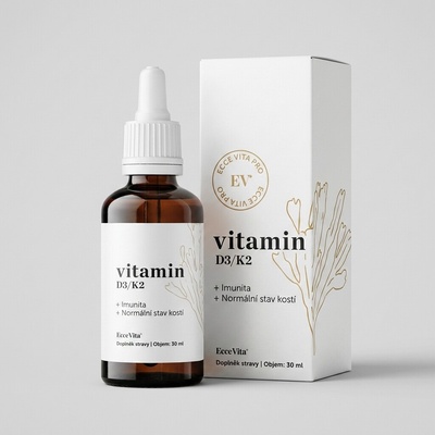 Ecce Vita Rostlinný Vitamin D3/K2 30 ml