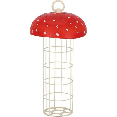 Esschert Design Krmítko pro ptáčky na lojové koule Muchomůrka závěsné 13 x 13 x 25 cm
