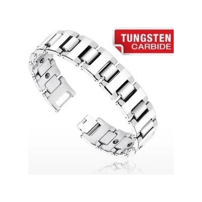 Šperky eshop magnetický wolframový široké stříbrné H články Q8.10