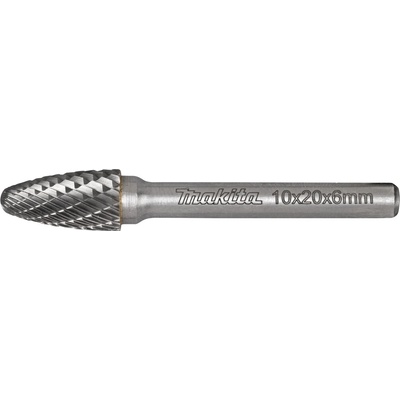 MAKITA brusné frézy 10x20x6 kužel dělené ostří kov, nerez B-52788