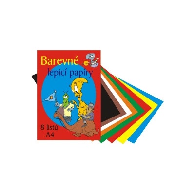 Barevné papíry lepicí 8 listů – Hledejceny.cz