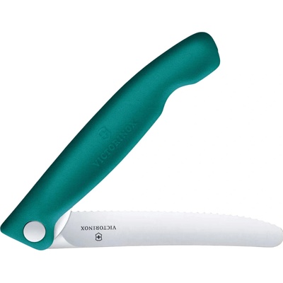 VICTORINOX Swiss Classic, picnic knife, 11cm, wavy, green, box