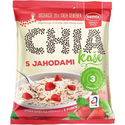 Semix Ovsená chia kaša s jahodami a smotanou 65 g