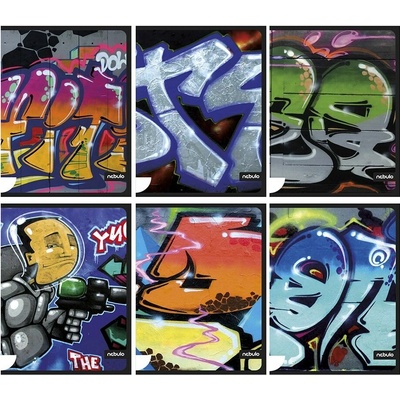 NEBULO Zošit hladký A4 Graffiti SI N1 GRAFFITI A4