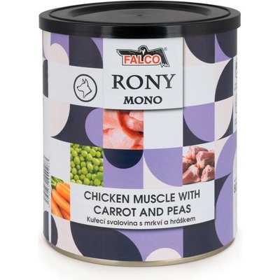 Rony Mono kuřecí svalovina s mrkví a hráškem 800 g