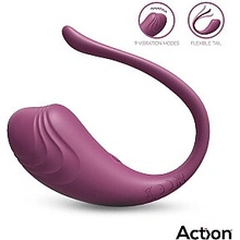 Action Luvia Vibrating Egg with Remote Control Purple, vibrační vajíčko s ovladačem
