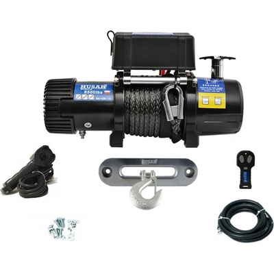 Elektrický naviják 3,8t 12V syntetické lano 20m HUSARWINCH BST 8500