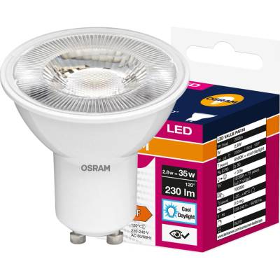 Osram LED žiarovka GU10 2,8W 25W 230lm 6500K Cold 120° Value