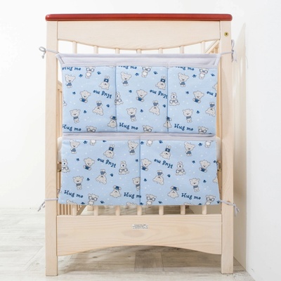 Esito kapsář na postýlku Teddy bears 53 x 53 cm modrá