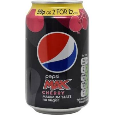 Pepsi nízkokalorická sycená limonáda Třešeň 8 x 330 ml
