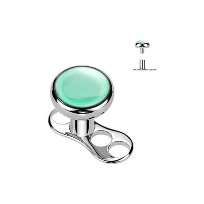 Šperky4U Kompletní microdermal piercing zelený onyx MD048