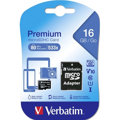 VERBATIM MicroSDHC 16GB 44082