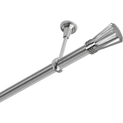 OK-GarnýžeCZ Garnýž kovová jednořadá 25mm Walchar nerez 180 cm do stropu / na tunýlek - bez kroužků
