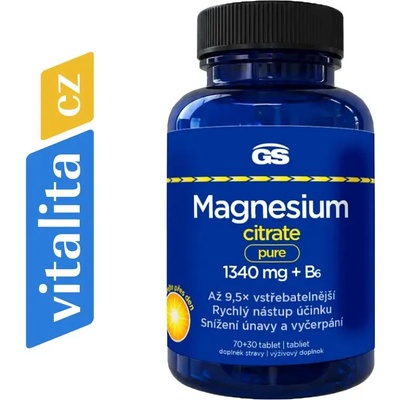 GS Magnesium citrate pure 1340 mg + B6 100 tablet