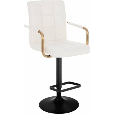 LuxuryForm Design Verona Gold na čiernom tanieri / biela