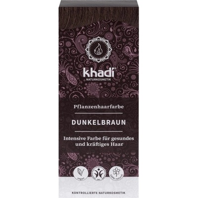 Khadi rastlinná farba na vlasy tmavohnedá 100 g