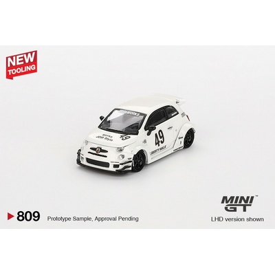 Mini GT FIAT 595 ABARTH LB WORKS X ABAS WORKS GARA WHITE 2024 1:64