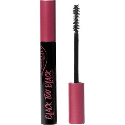 puroBIO Cosmetics too Black objemová a ošetrujúca riasenka Black 9,9 ml