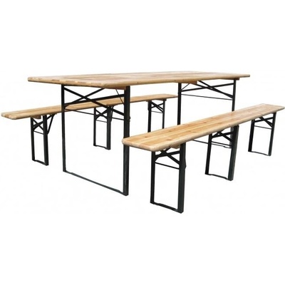 Hawaj Pivní set 220 x 70 x 25 cm 3 nohy na lavici