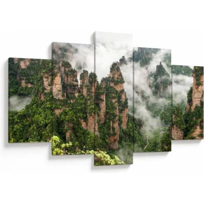Obraz - National Park Zhangjiajie, Čína, päťdielne 150x105 cm