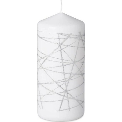 Z-TRADE Glitrové čiary strieborné biela 68 x 150 mm 1 ks
