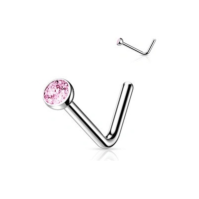 Šperky4U zahnutý piercing do nosu titan TIT1027P