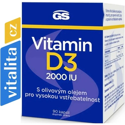 GS Vitamin D3 2000 IU 90 kapslí – Hledejceny.cz