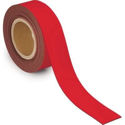 Denios Magnetická označovacia páska 10 m x 50 mm x 1 mm červená