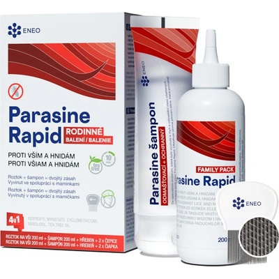 ENEO Parasine Rapid roztok+šampon vši/hnid. 2 x 200 ml – Hledejceny.cz