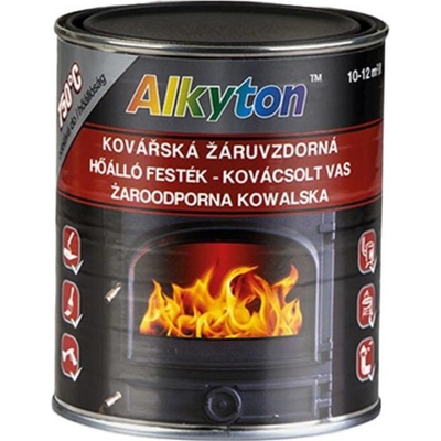 Alkyton žáruvzdorná barva 750°C 0,25L Černá – Hledejceny.cz