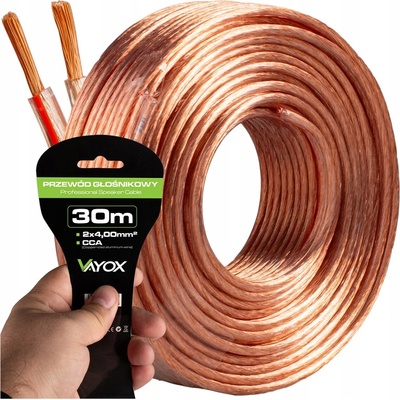 Vayox Reproduktorový kabel 2 žíly 4 mm² 30 m