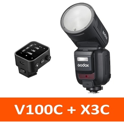 Godox V100 C pro Canon s řídící jednotkou X3 TTL HSS